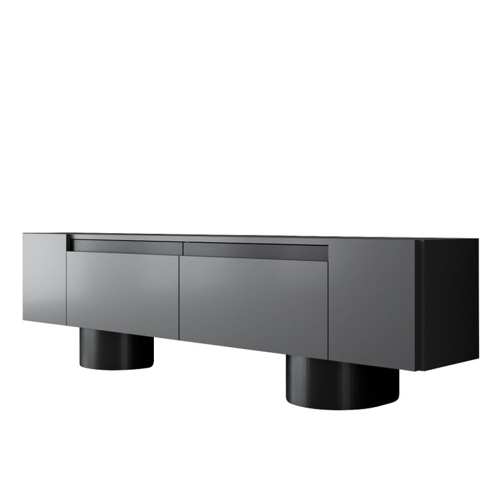 Hanah Home Bohem Soporte para TV Antracita y Negro Hanah Home Bohem Soporte para TV Antracita y Negro